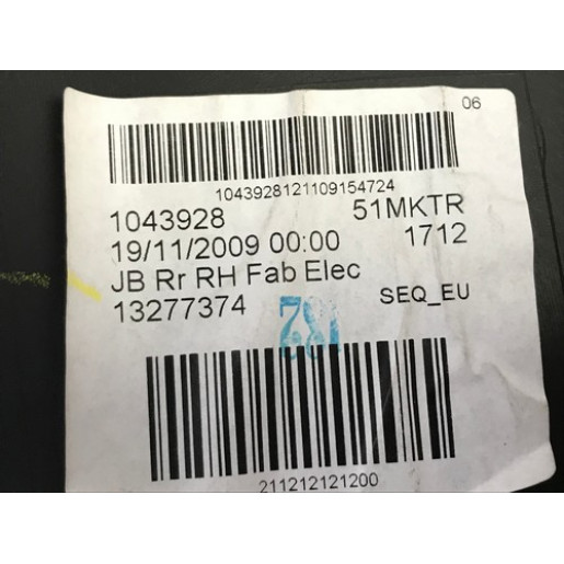 Карта задніх правих дверей Opel Insignia HB 2008-2017 13277374